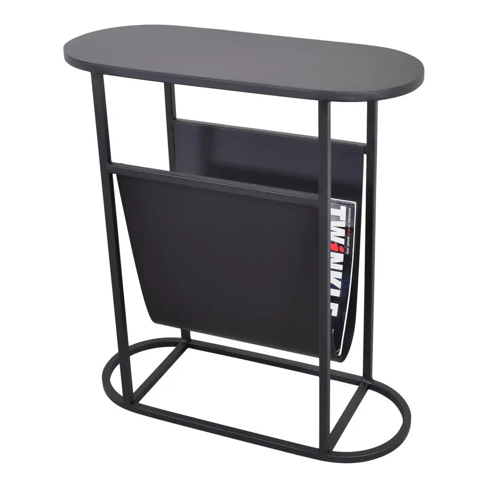 LOFT42 Frits Bijzettafel met Tijdschriften- of Krantenbak - Metaal