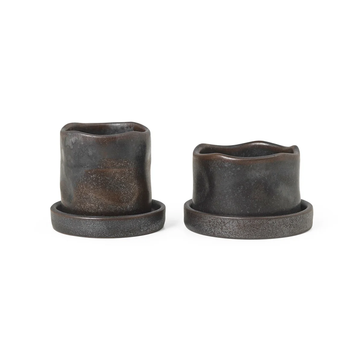 Ferm Living - Uneru Mini Topf, schwarz (2er-Set)