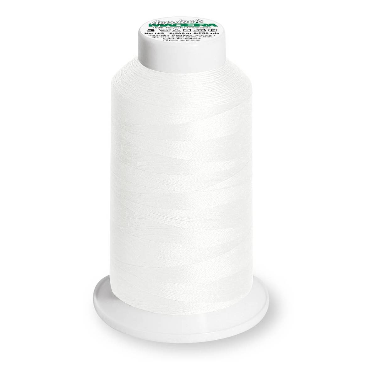 Madeira White Aerolock Overlocker Thread 2500m (8020)