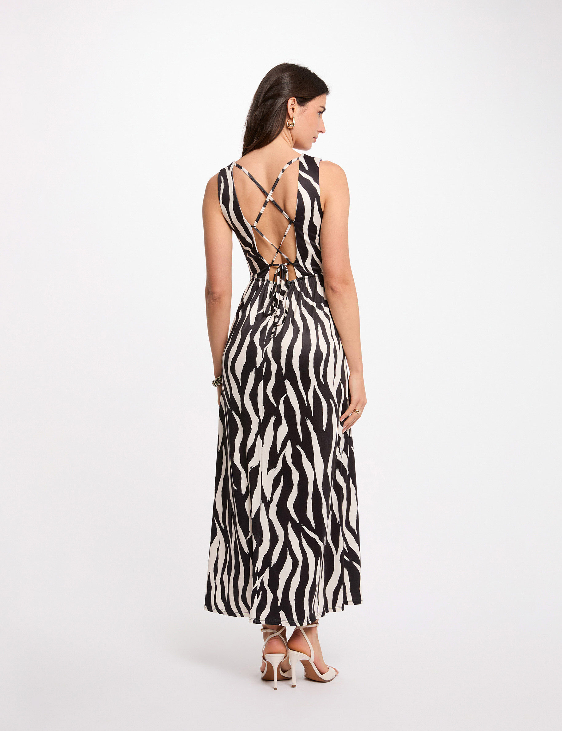 Long Dress With Neckline Multicolor Women
