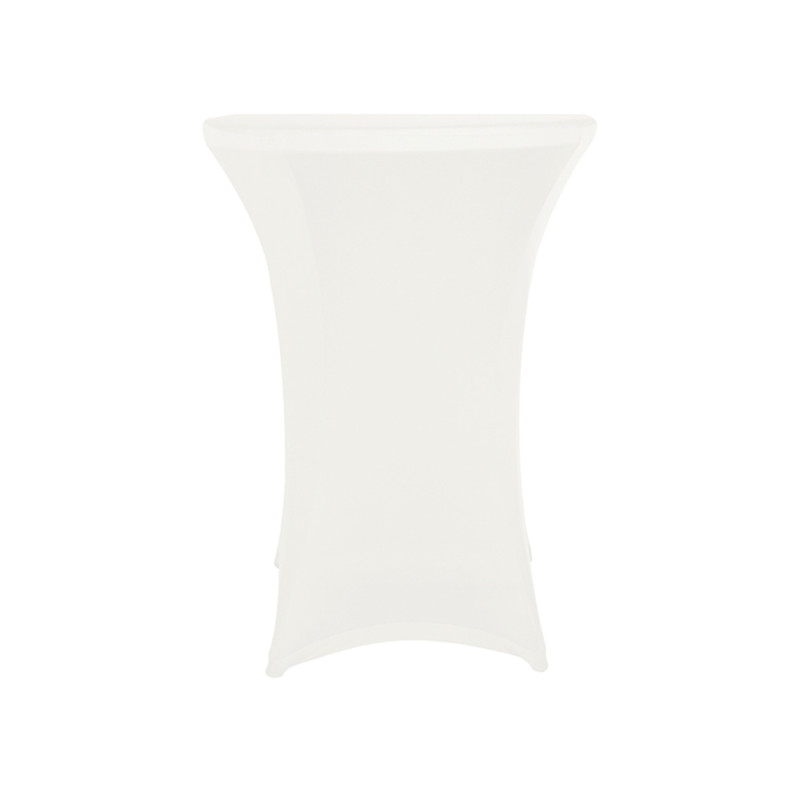 Housse pour table ronde blanche