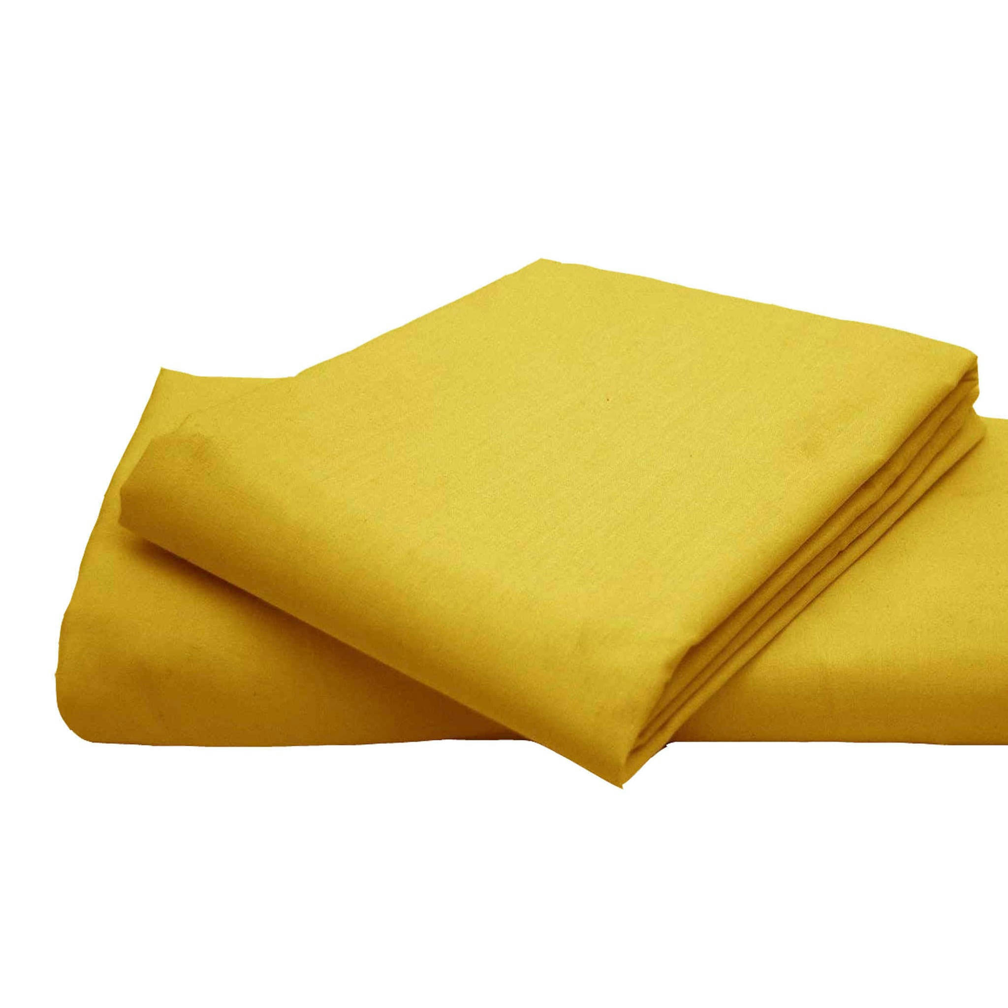 - Drap plat coton bio 118x180 jaune or
