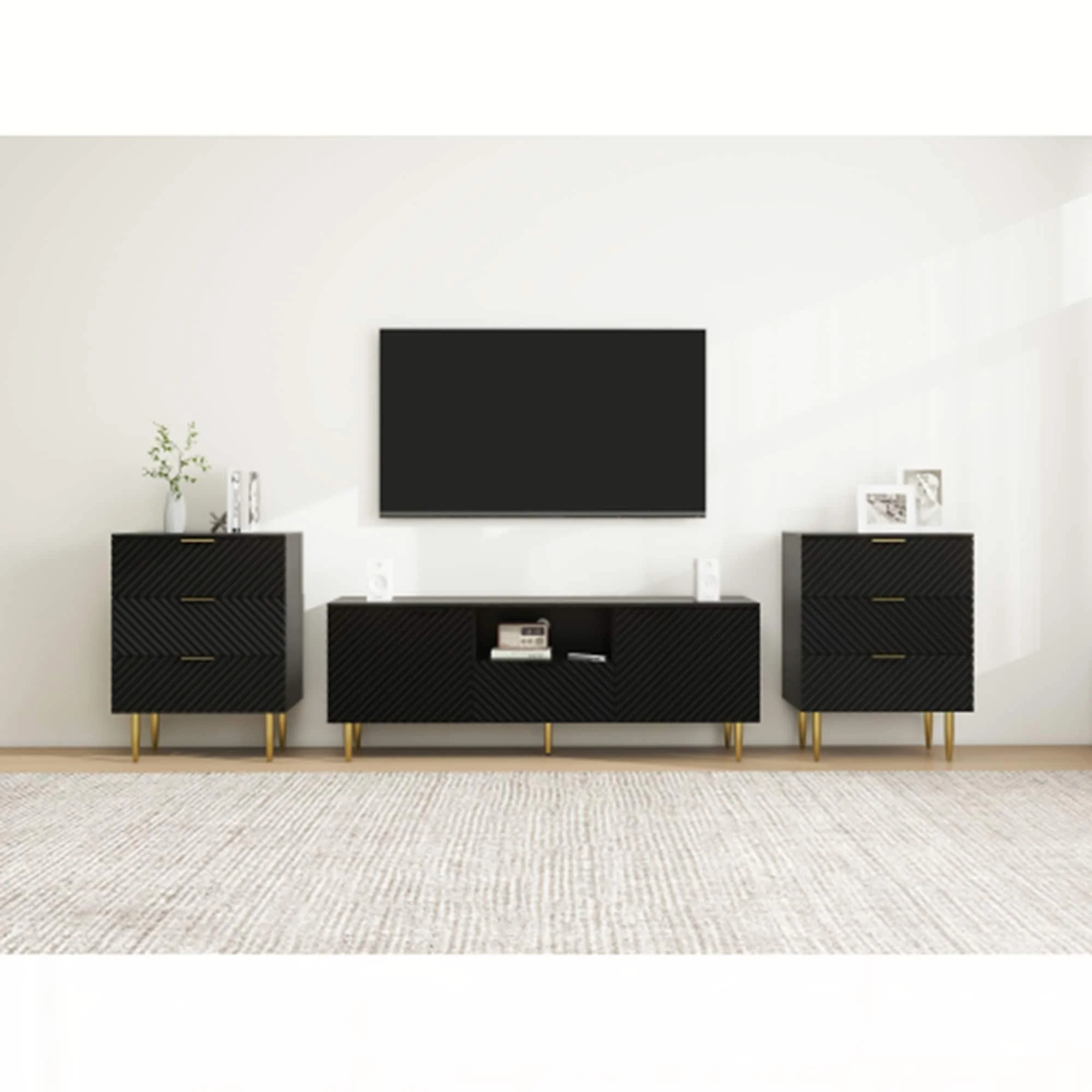 TV Stand with Solid Ion Feet