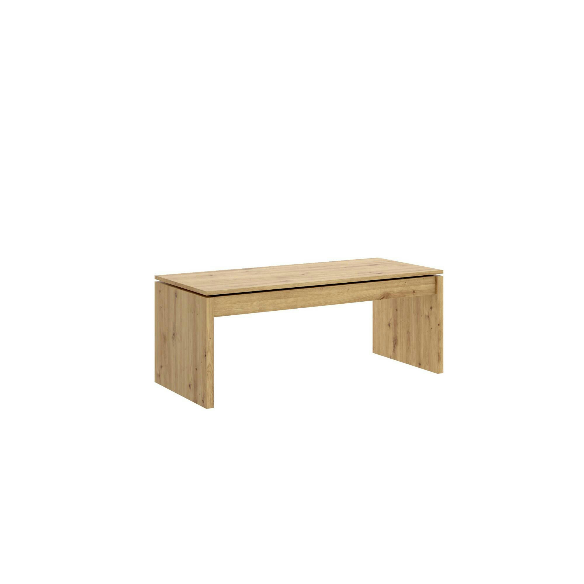 DBURGI - Table basse effet bois chêne noueux