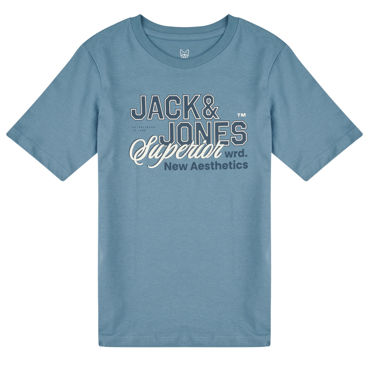 Jack & Jones - JJELOGO TEE SS O-NECK - Blue