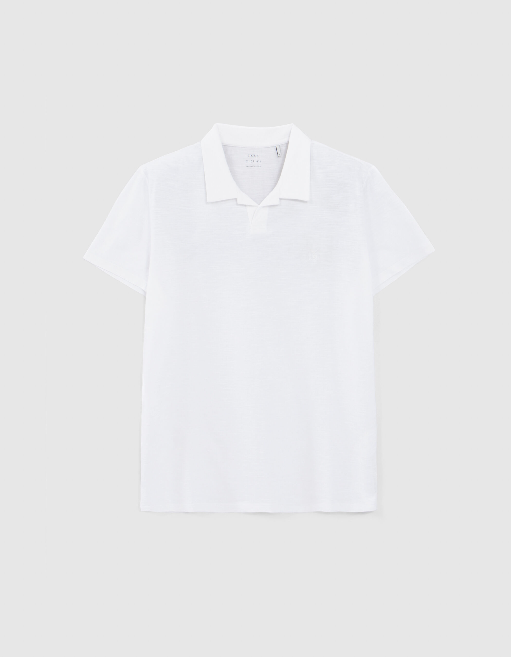 Polo blanc L'Essentiel coton bio flammé Homme