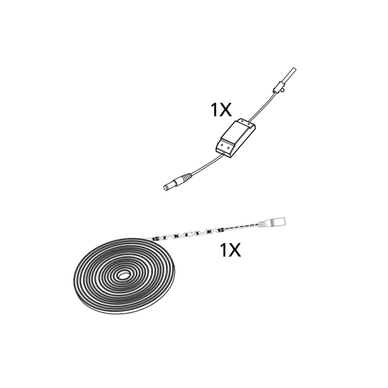 Ruban LED blanc neutre 8 m 43,2 W EGLO