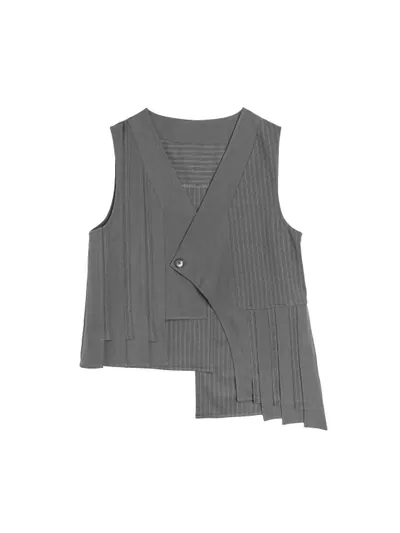 Patchwork Layered Waistcoat - 25WDJ299C