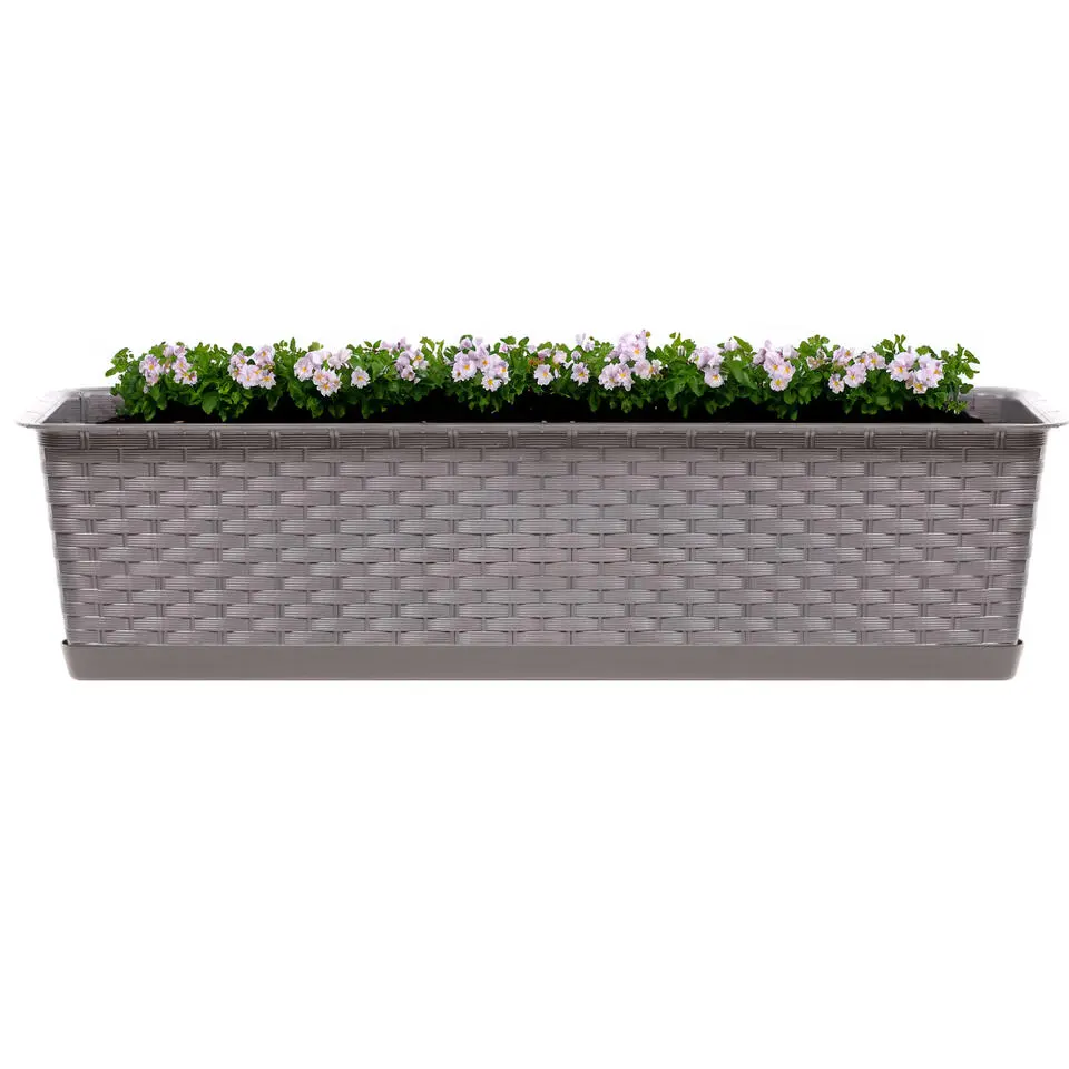 Prosperplast balkonbak - taupe - 60 x 17 x 15 cm - kunststof