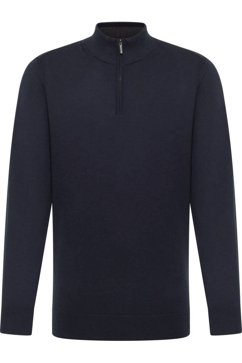 ETERNA Regular Fit Pullover marineblau, Einfarbig