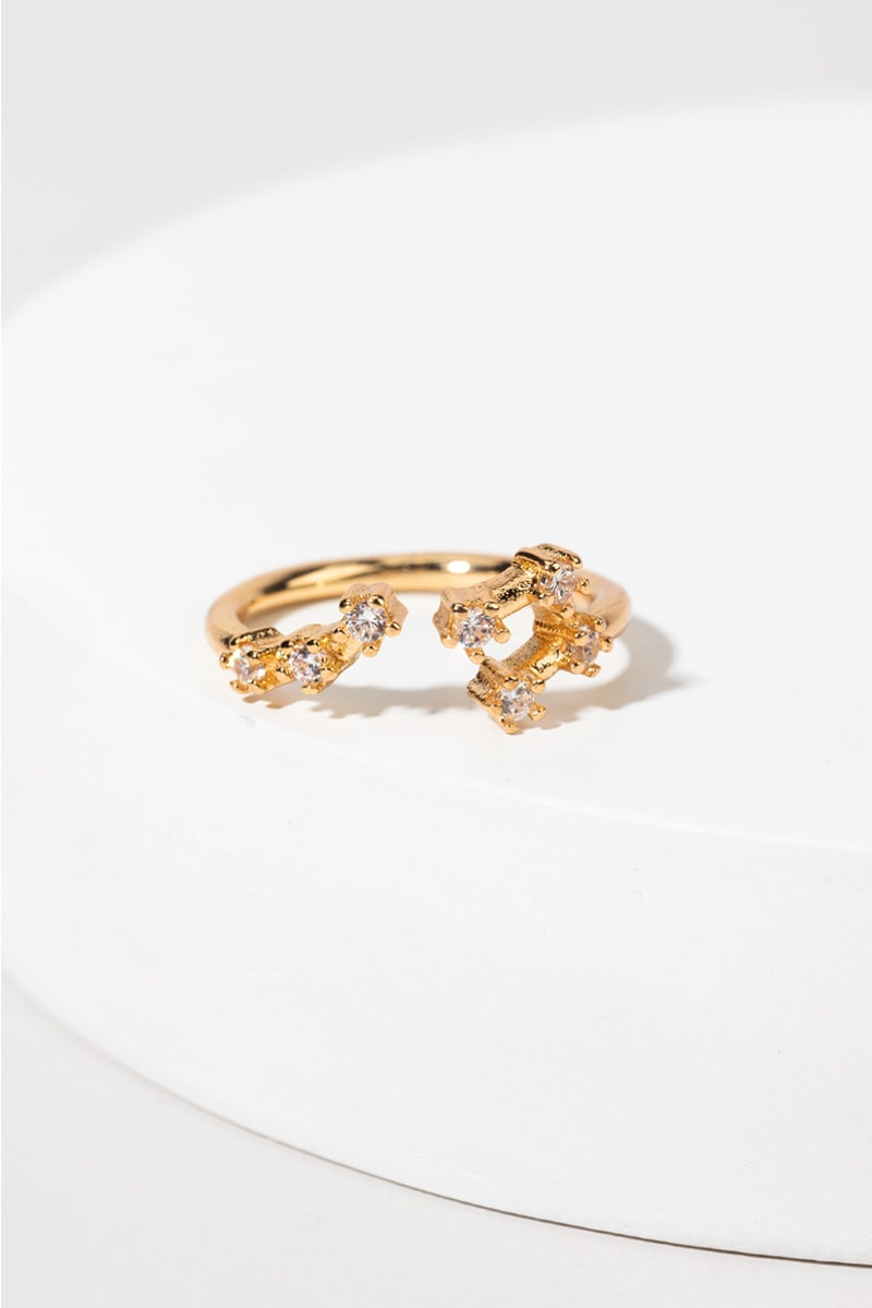 Zodiac Constellation CZ Ring
