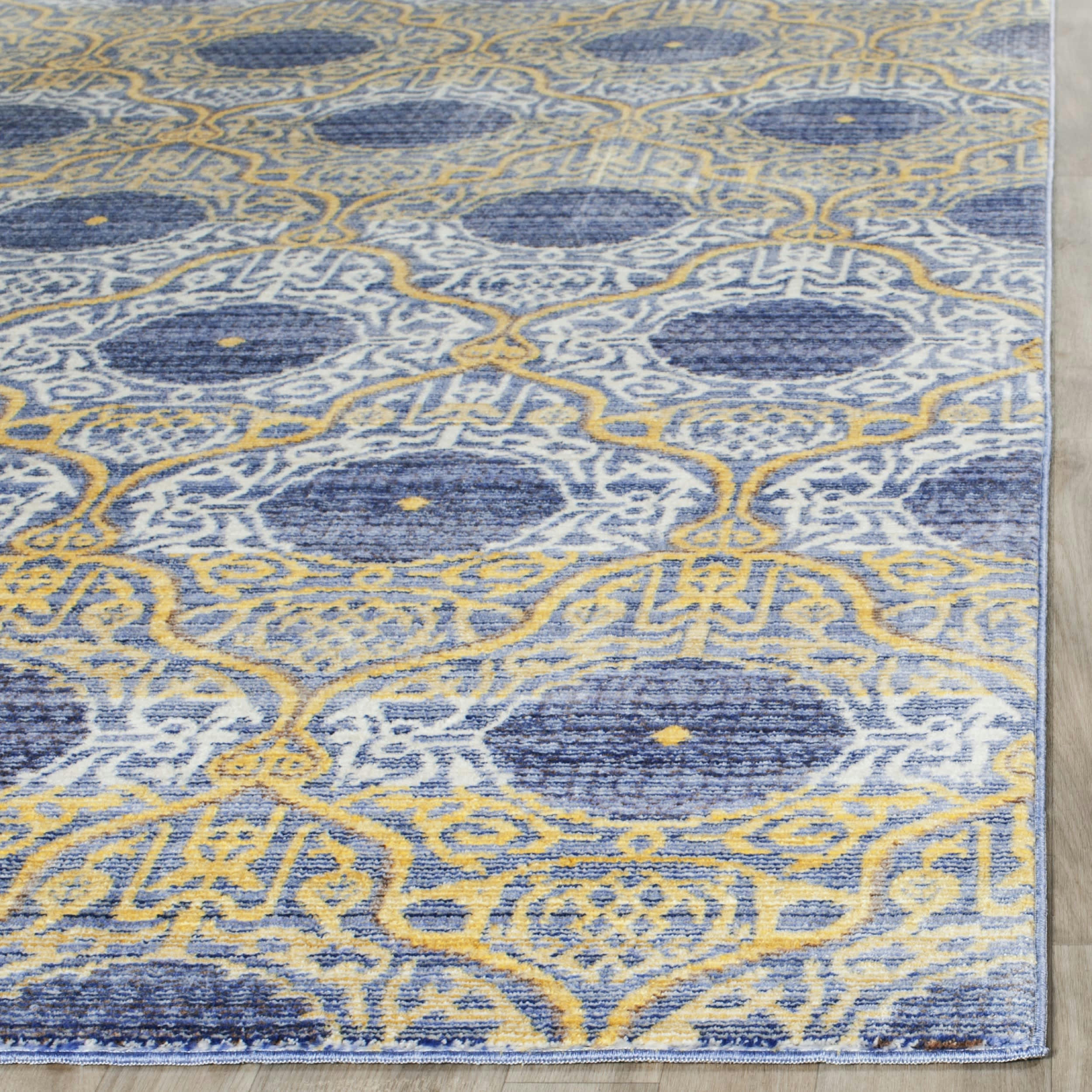 VALENCIA - Tapis de salon interieur en lavande & or, 69 x 244 cm