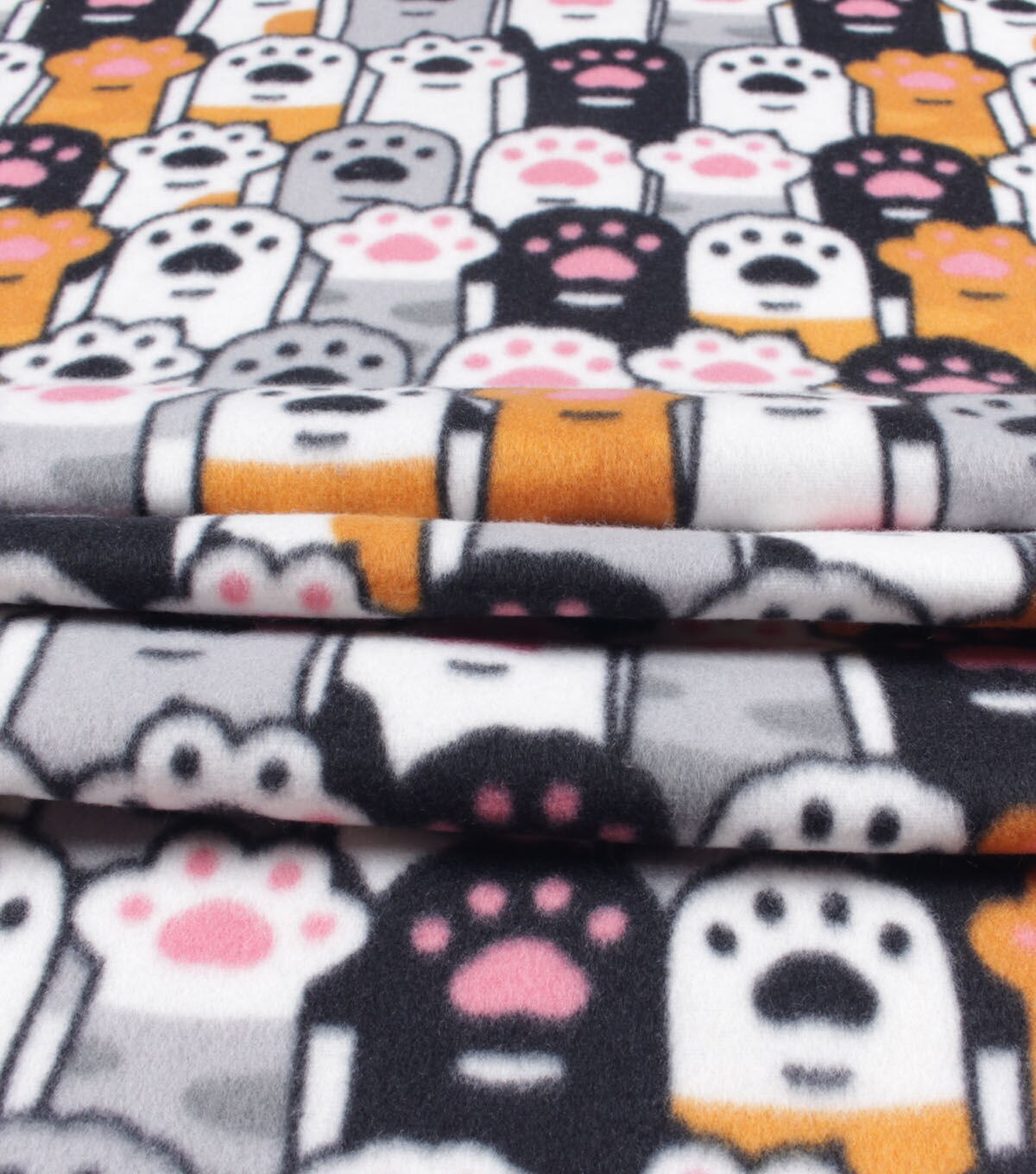 Cat Paws Blizzard Fleece Fabric