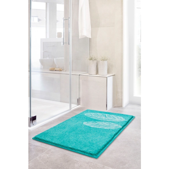 Badematte »Duetto«, BxL: 60 x 100 cm, türkis, aus 100% Polyacryl