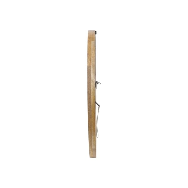 Cheval Modern Round Mirror with Mango Wood Frame by Christopher Knight Home - 23.50" W x 1.25" D x 23.50" H