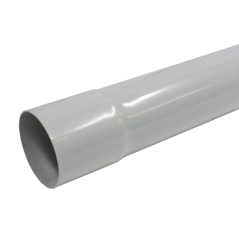 Descente d'eau de pluie en PVC grise Ø 80 mm x 2,8 m