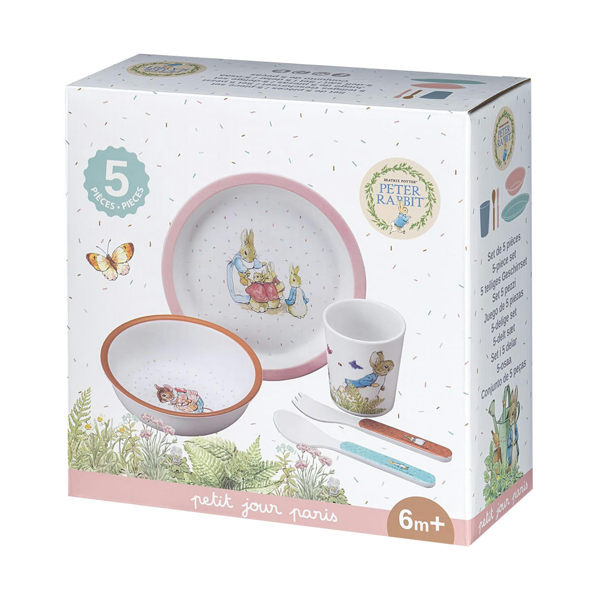 PIERRE LAPIN - Coffret cadeau 5 pièces multicouleur enfant