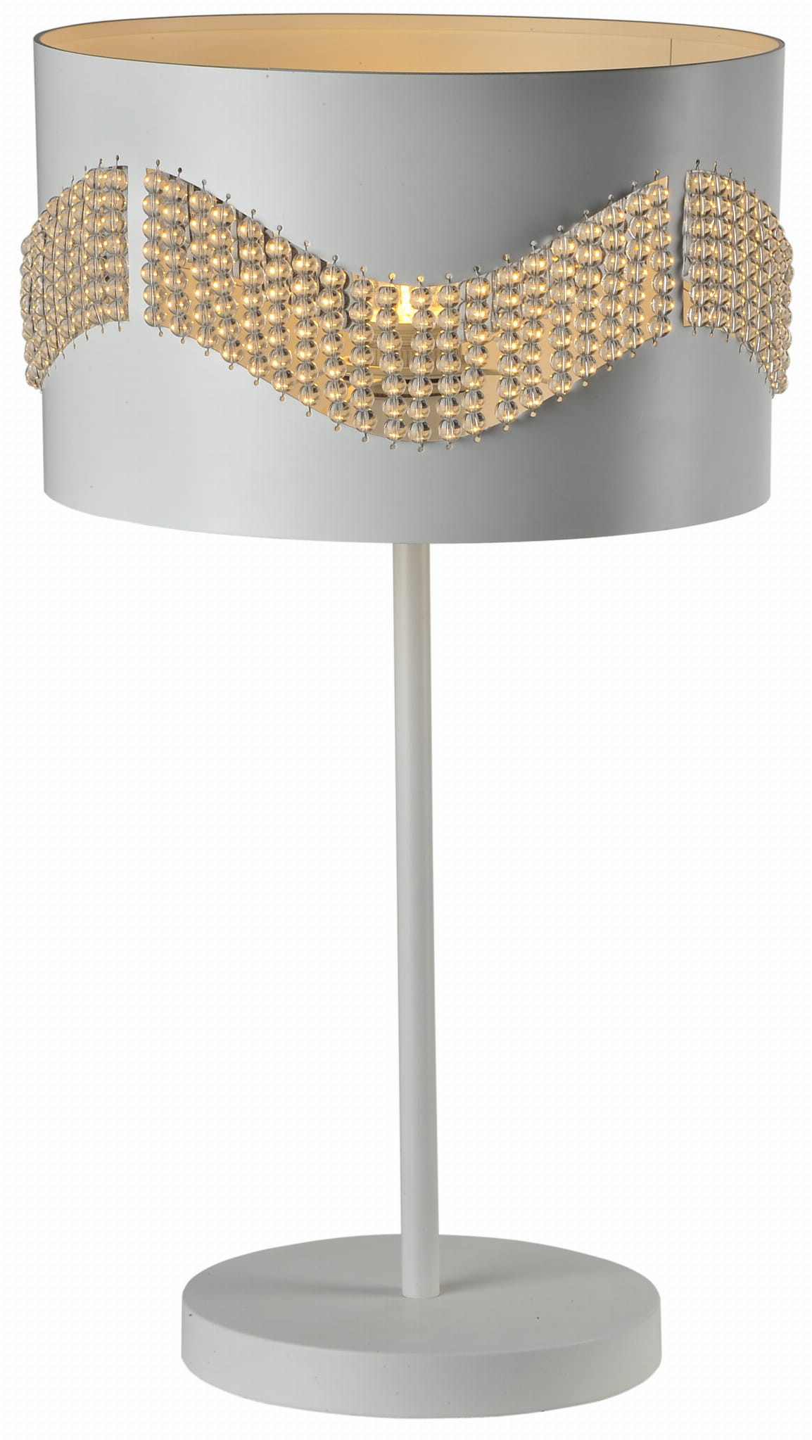 Lampa stołowabiała ANTONIO 1xE27x60W wys:56cm Candellux