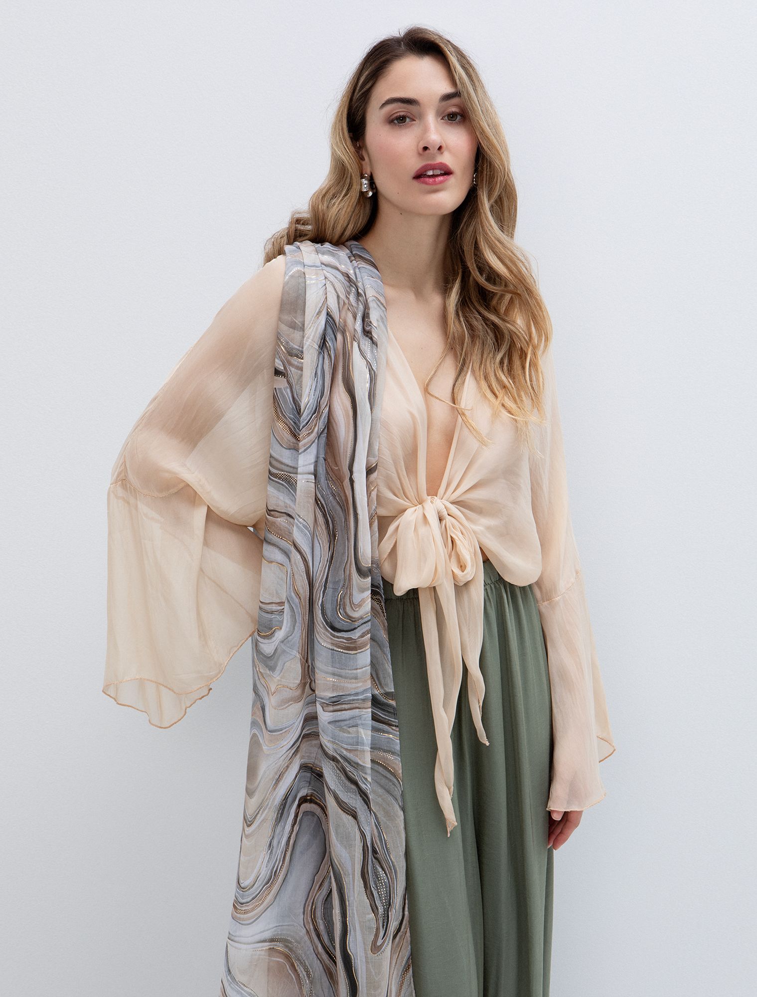 Εμπριμέ φουλάρι από βισκόζη