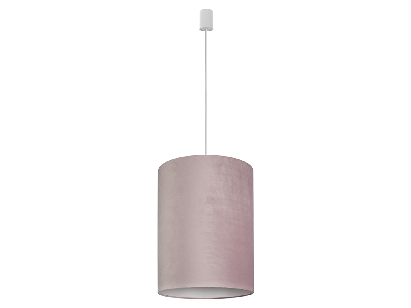 Lampa wisząca Barrel L tkaninowa różowa