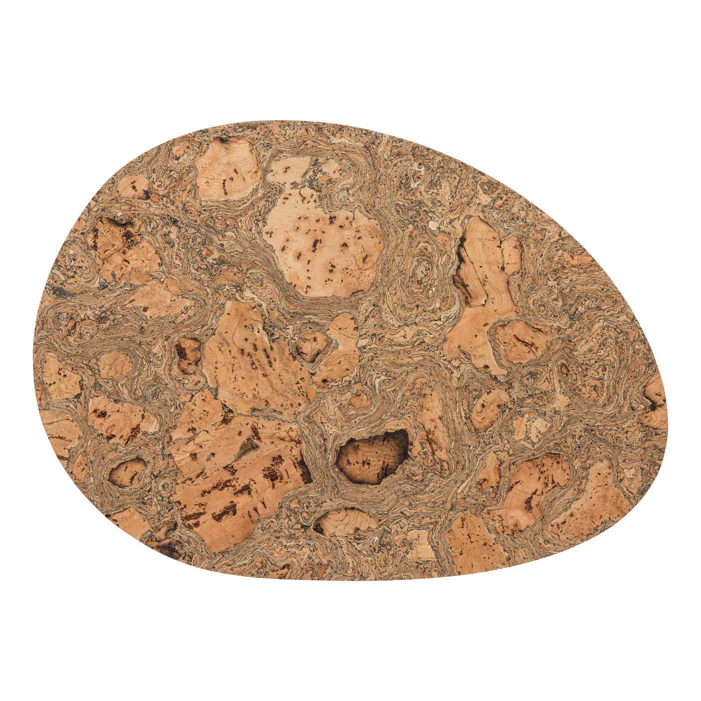 Set 4 Egg Shape Placemats Cork