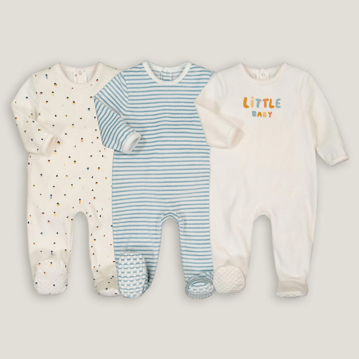 Lot de 3 pyjamas en velours