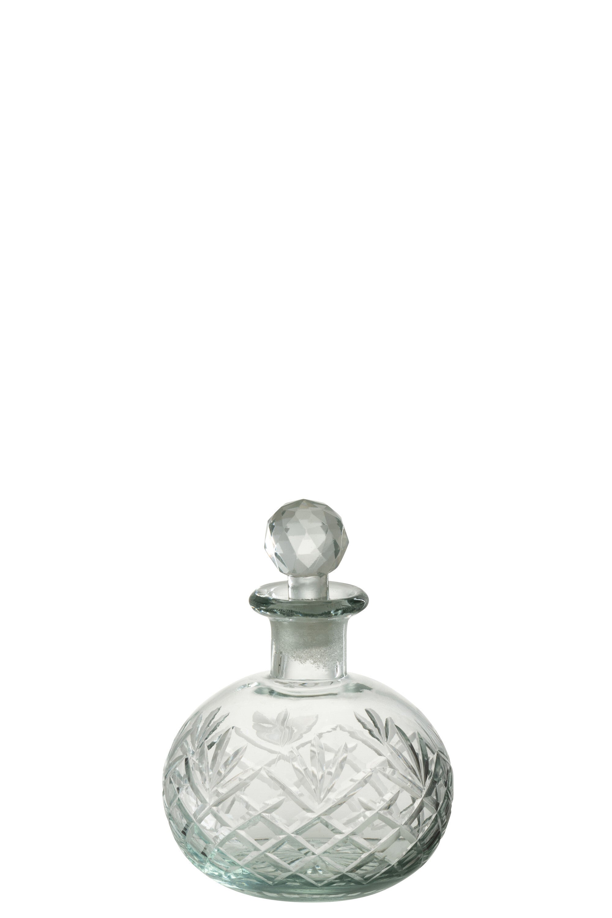 J-Line decoratie fles Line - glas - transparant - medium