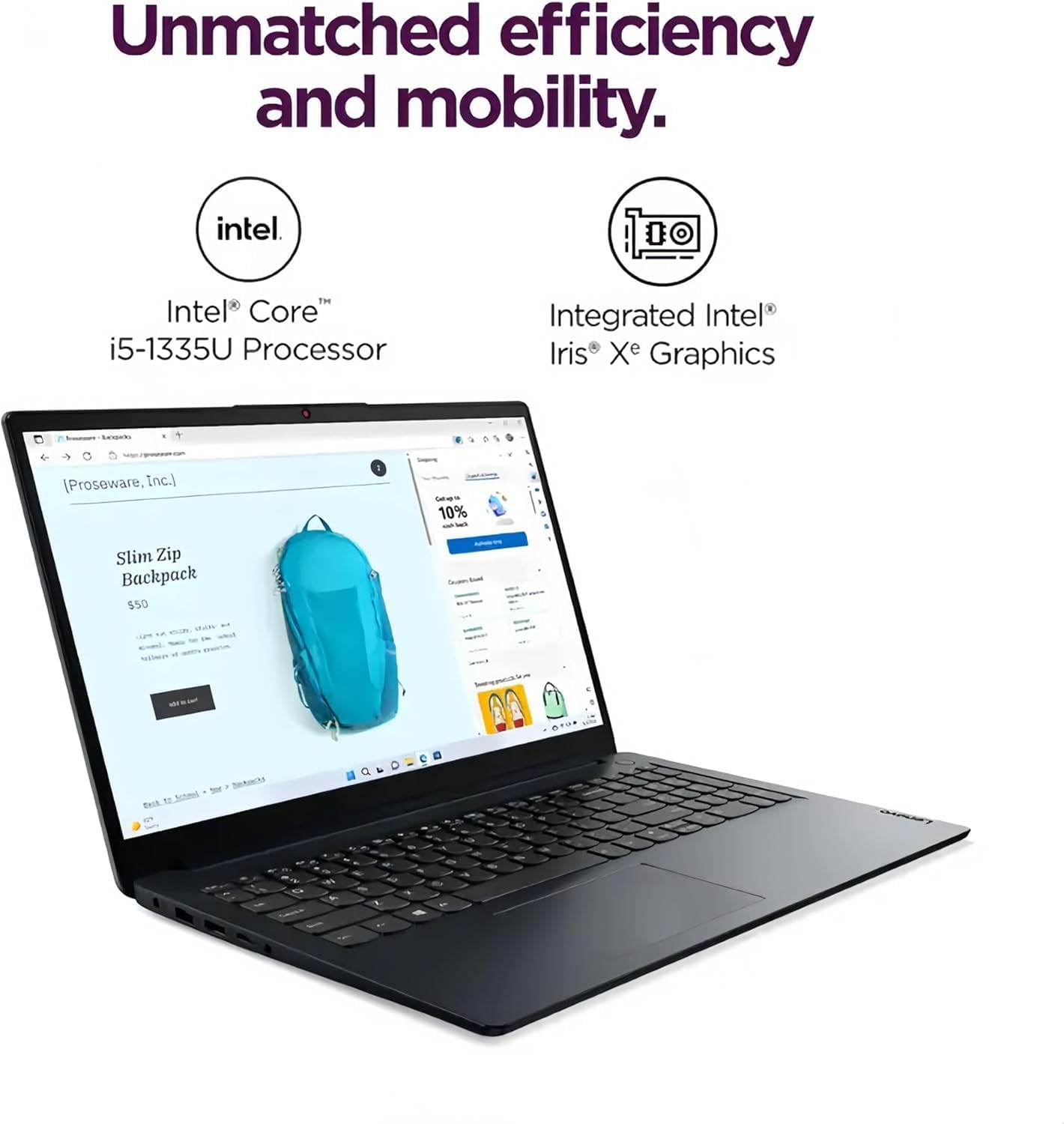 Lenovo IdeaPad Touchscreen Business Laptop  Intel 10-Core i5-1335U (Up to 4.6 GHz)  15.6 FHD Display  8GB RAM  256B SSD  Copilot AI-Ready  Wi-Fi 6  SD Card Reader  Windows 11 Home