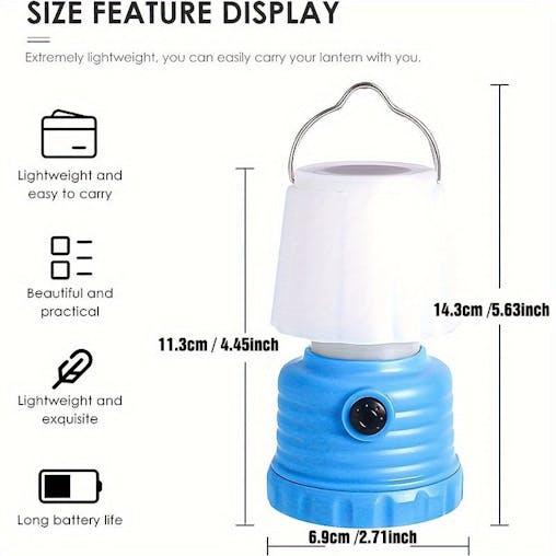 NNETM Camping Lantern with Flame Flicker Mode
