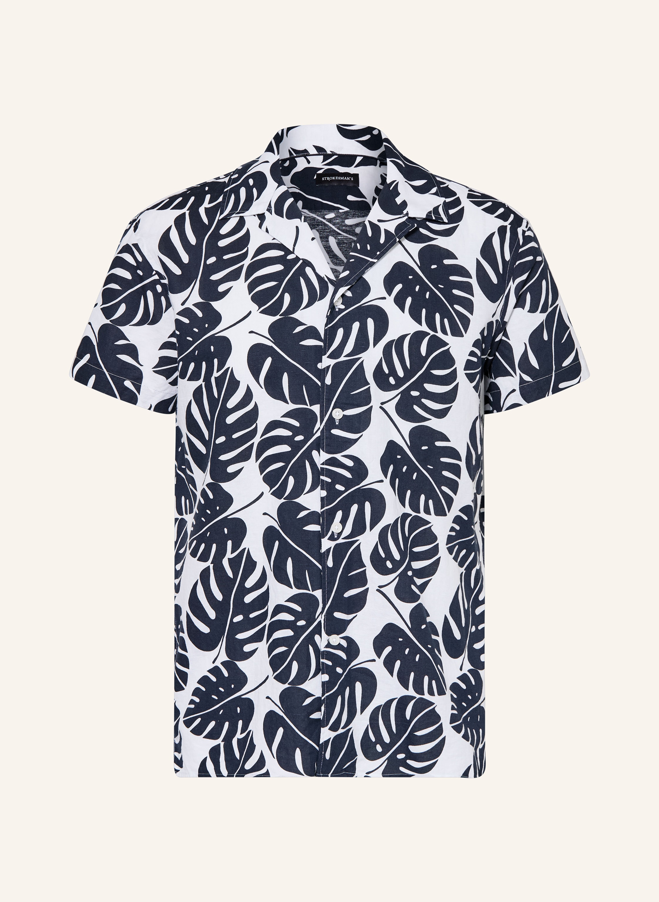 STROKESMAN'S Resorthemd Comfort Fit mit Leinen