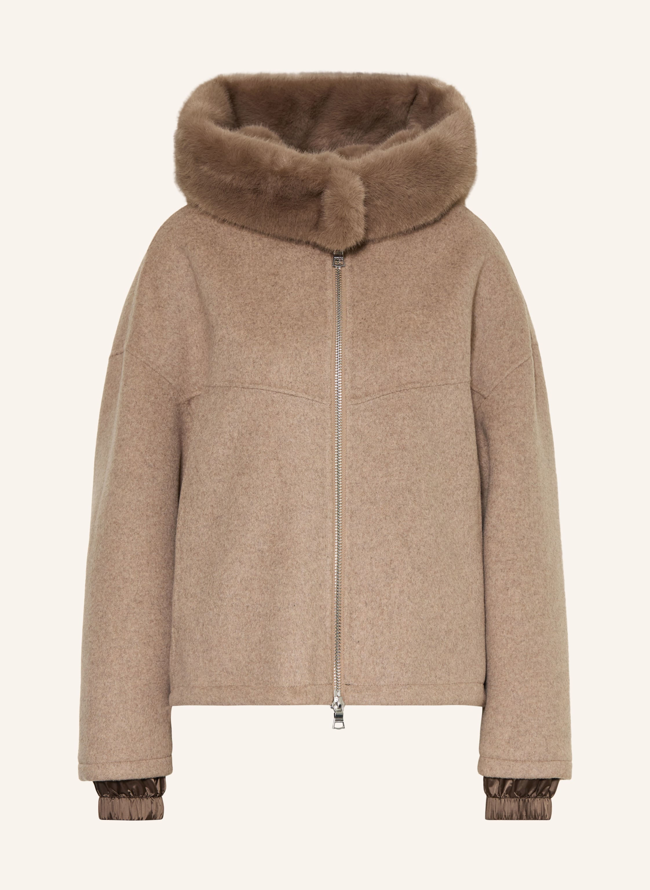 BLONDE No.8 Jacke JERRY mit abnehmbarer Kunstfell-Kapuze