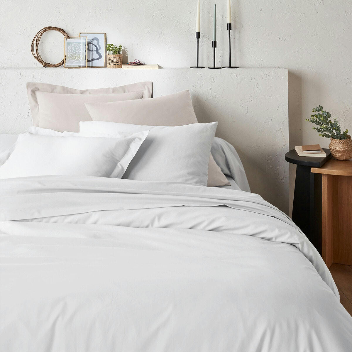 Drap housse uni coton bio, bonnet 30cm, Scenario