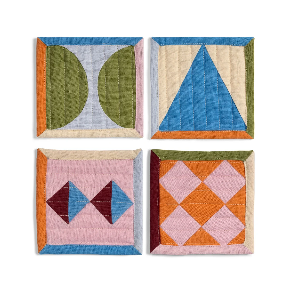 &klevering - Stitch Glasuntersetzer, 12 x 12 cm (4er-Set)