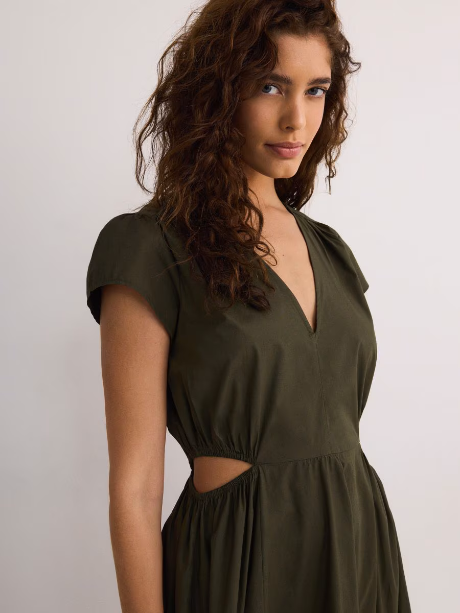 Midi Dress With Cut-Out Details