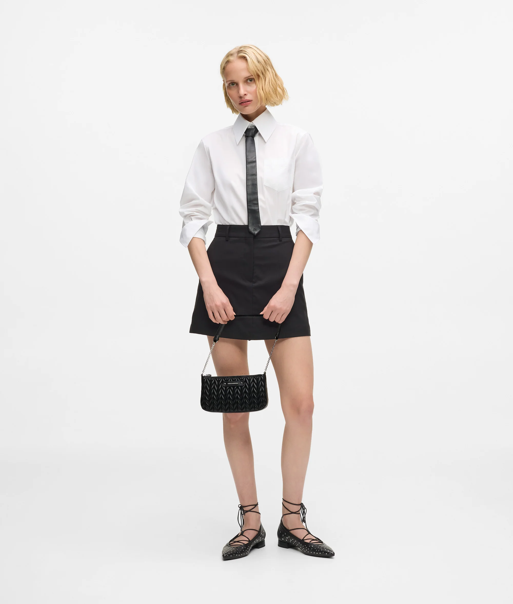 Mini sac porté épaule K/Weave