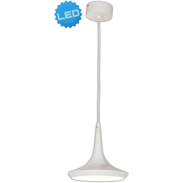 Pendelleuchte, weiß, inkl. Leuchtmittel, Breite: 22 cm