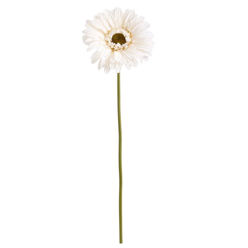 Fleur artificielle chrysanthème blanc 1 tige Ø30xH103cm
