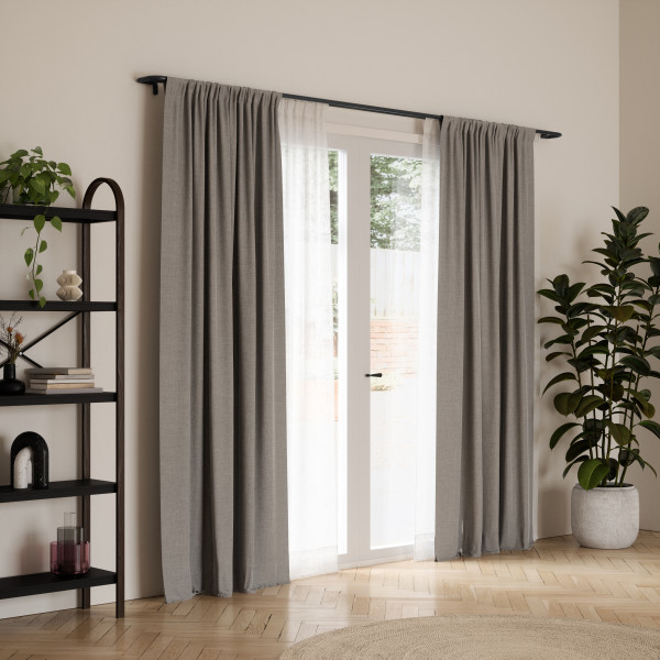UMBRA karnisz TWILIGHT DOUBLE 76 - 213cm czarny mat