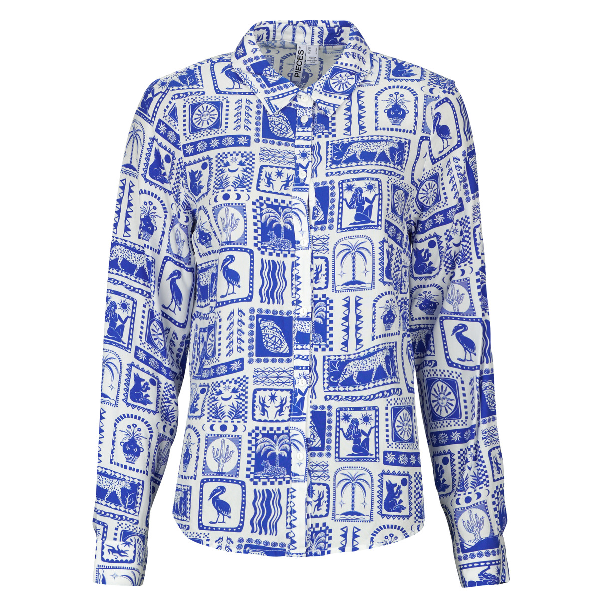 Pieces - PCSAYLOR LS SHIRT WVN - Blue