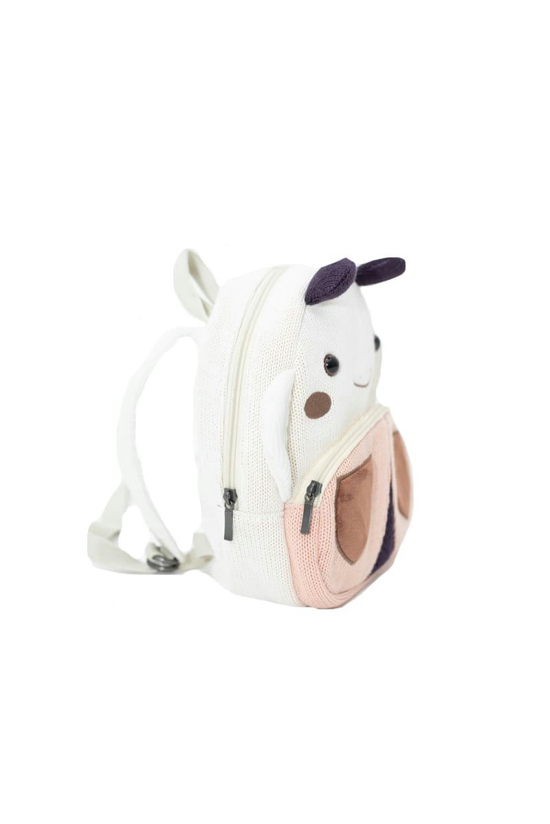 MOCHILAS - Sac à dos 100% coton coccinelle Mila blanc