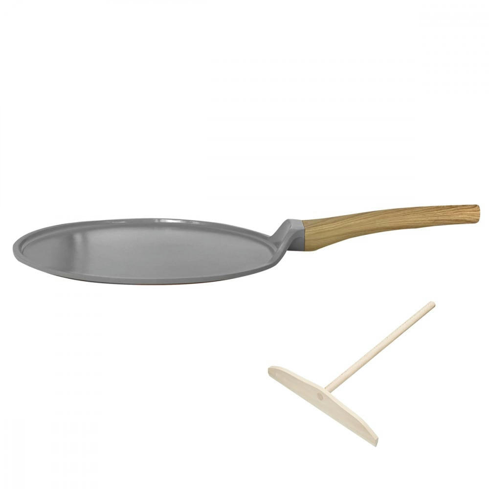 - Crêpière 28 cm métal gris