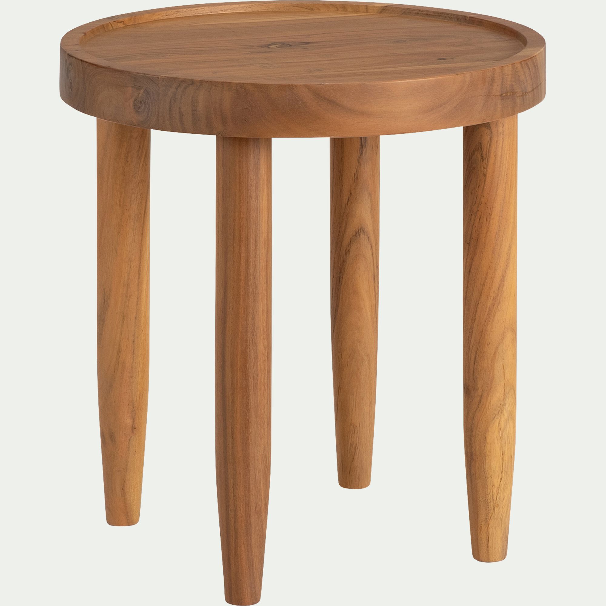 AVEIRO GM - Bout de canapé en acacia D45xH47cm - naturel