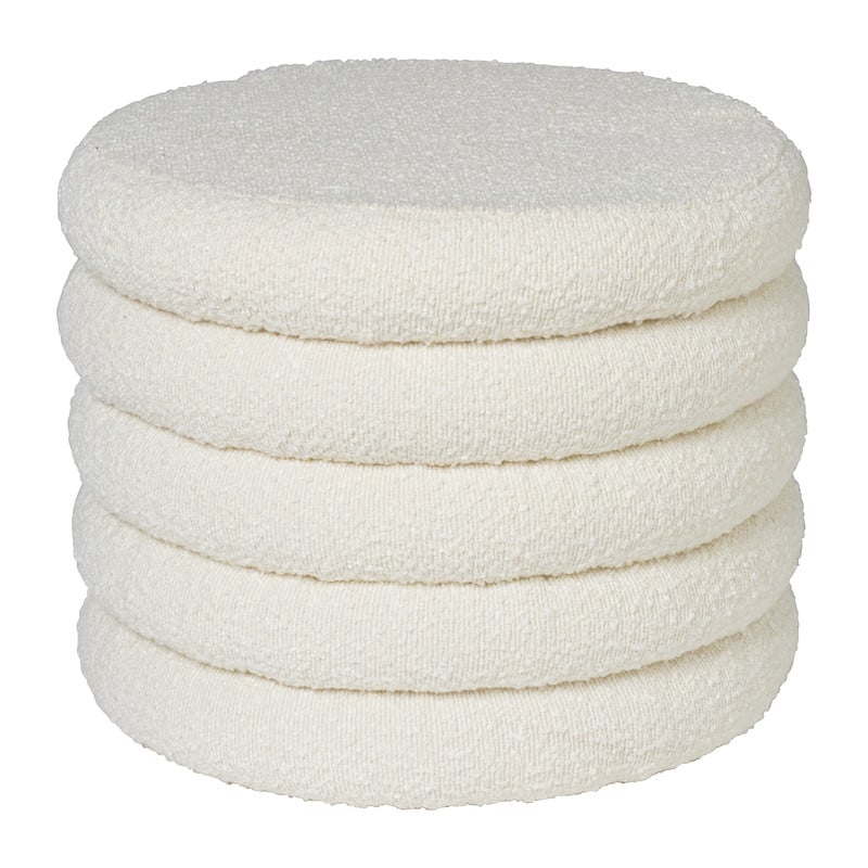 Teddy poef gelaagd met opbergruimte - Troyes - &Oslash;41x32.5 cm