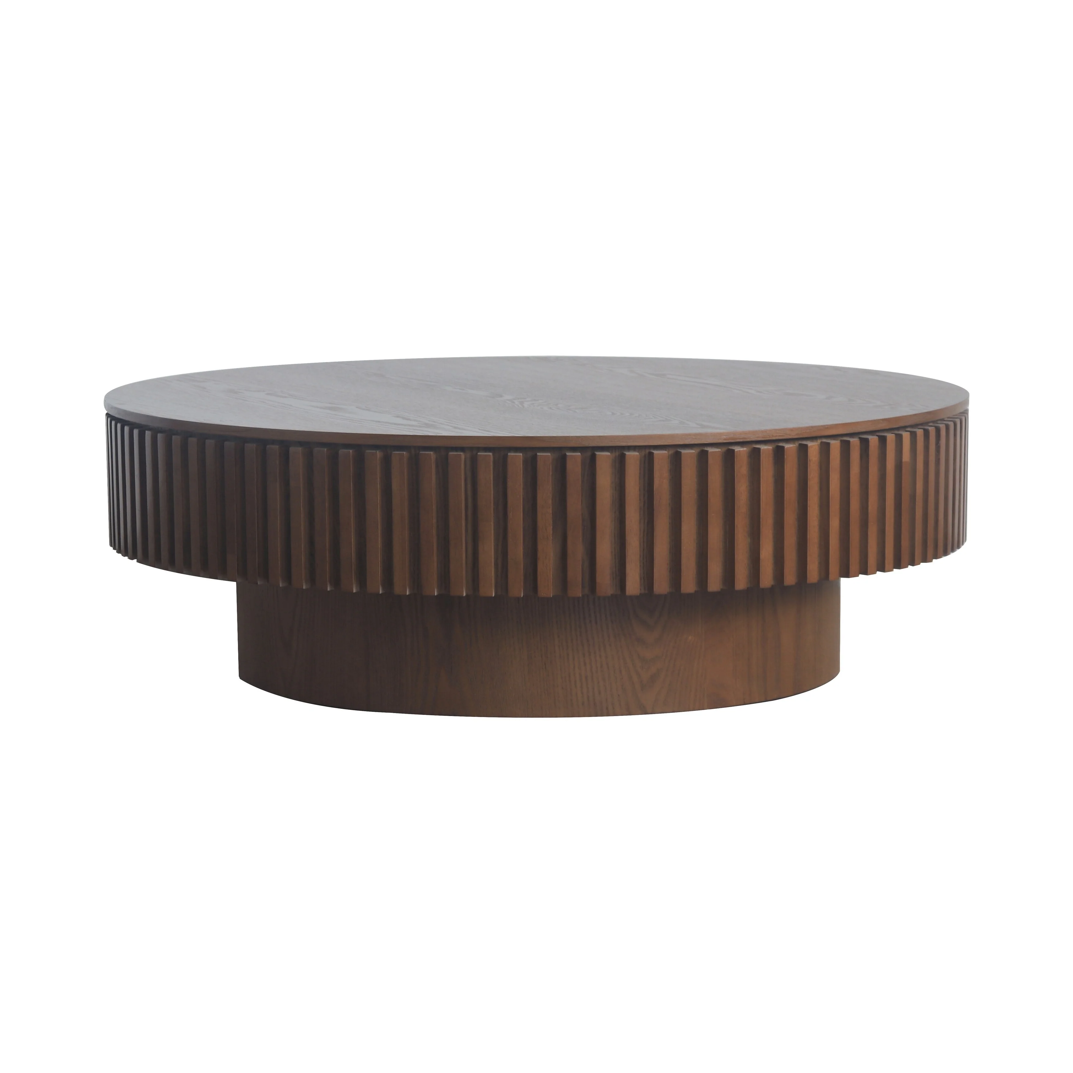 Round Coffee Table With Storage Solid Wood Veneered Modern Coffee Table Accent Tea Table