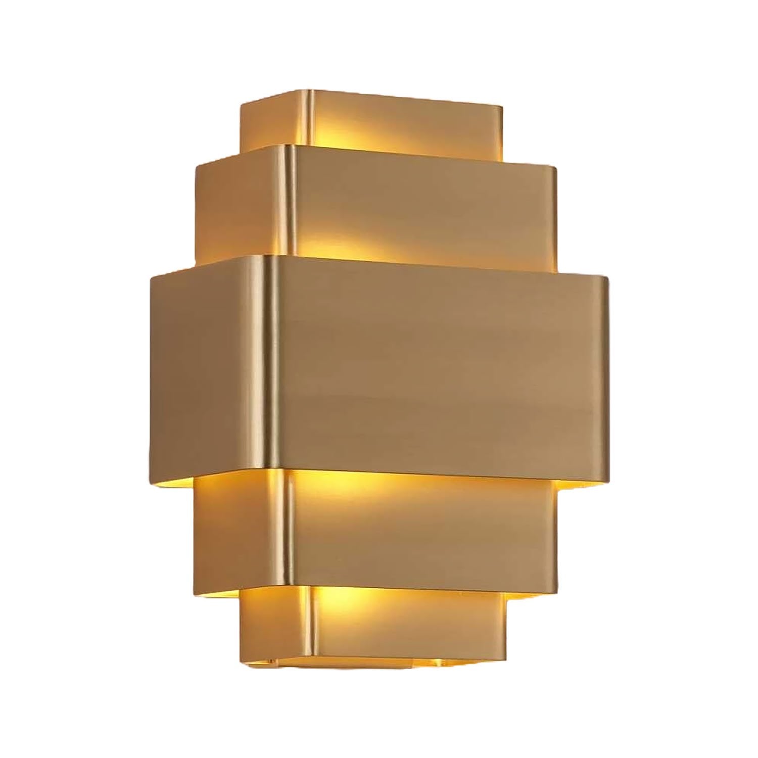 Artdelight wandlamp Layers - 3 lichts - 12 x 28  cm - brons