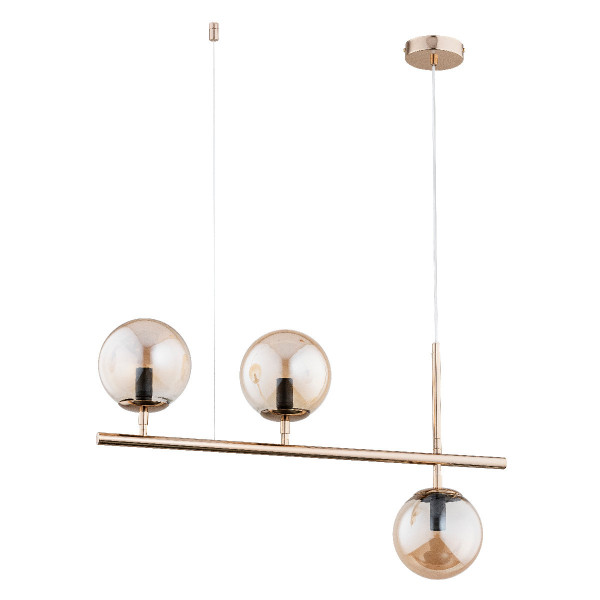 Lampa wisząca złoty antyczna-bursztynowy PALERMO 3xE14x10W Alfa