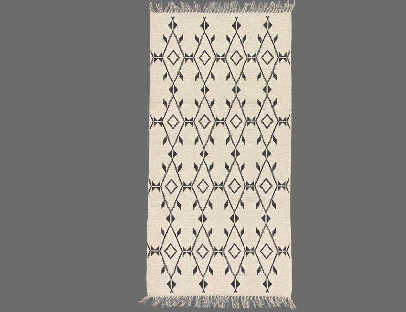 Teppich Dhurry bedruckt beige