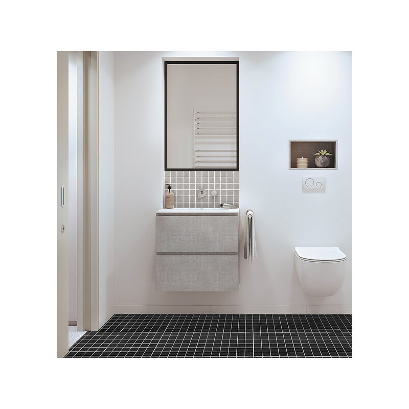 Carrelage mosaïque Onyx antidérapant anthracite 30 x 30 cm