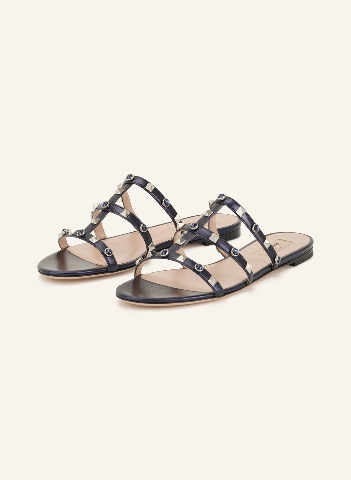 VALENTINO GARAVANI Pantoletten ROCKSTUD mit Nieten und Schmucksteinen