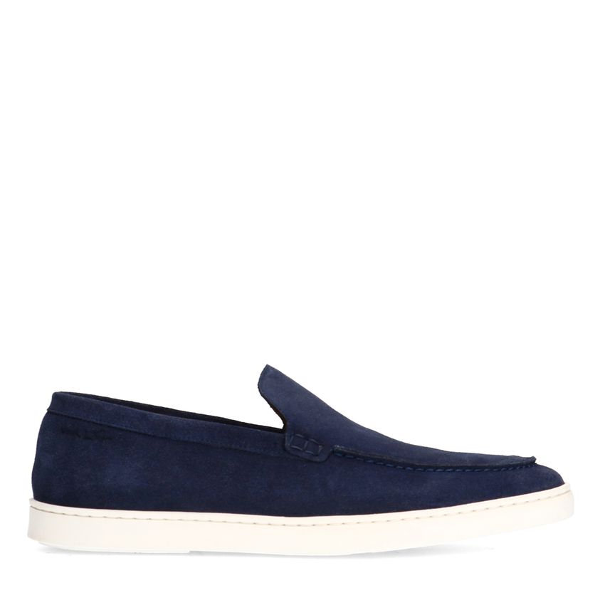 Van Lier Donkerblauwe suède loafers